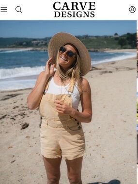 Carve Designs “Honey” Overall Shorts